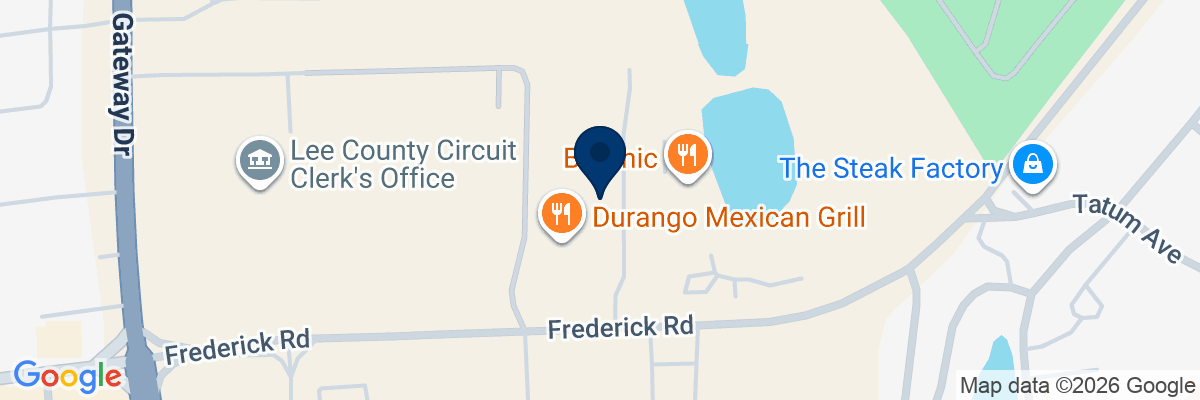 Map showing facility locations